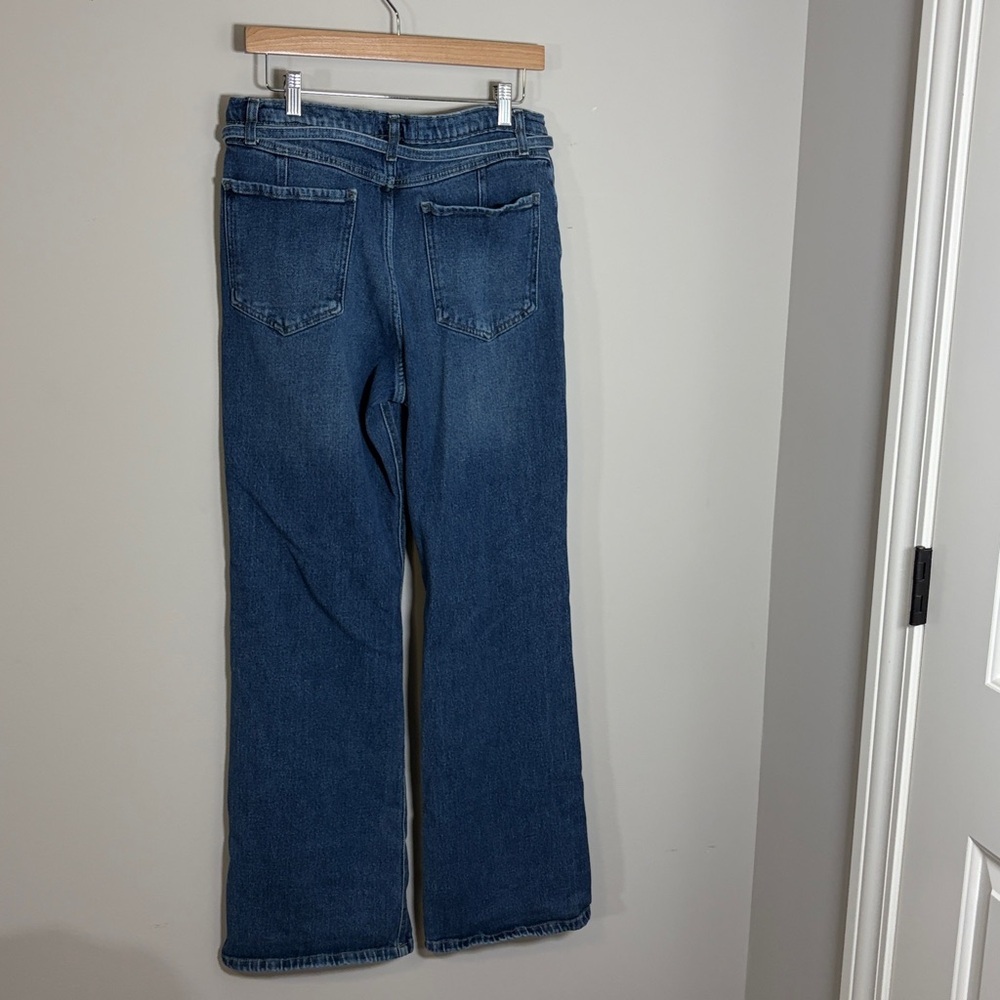 Free People We the Free Sabine Slim A Line Jeans HIBERNATE Blue straight leg 31 - Picture 7 of 14